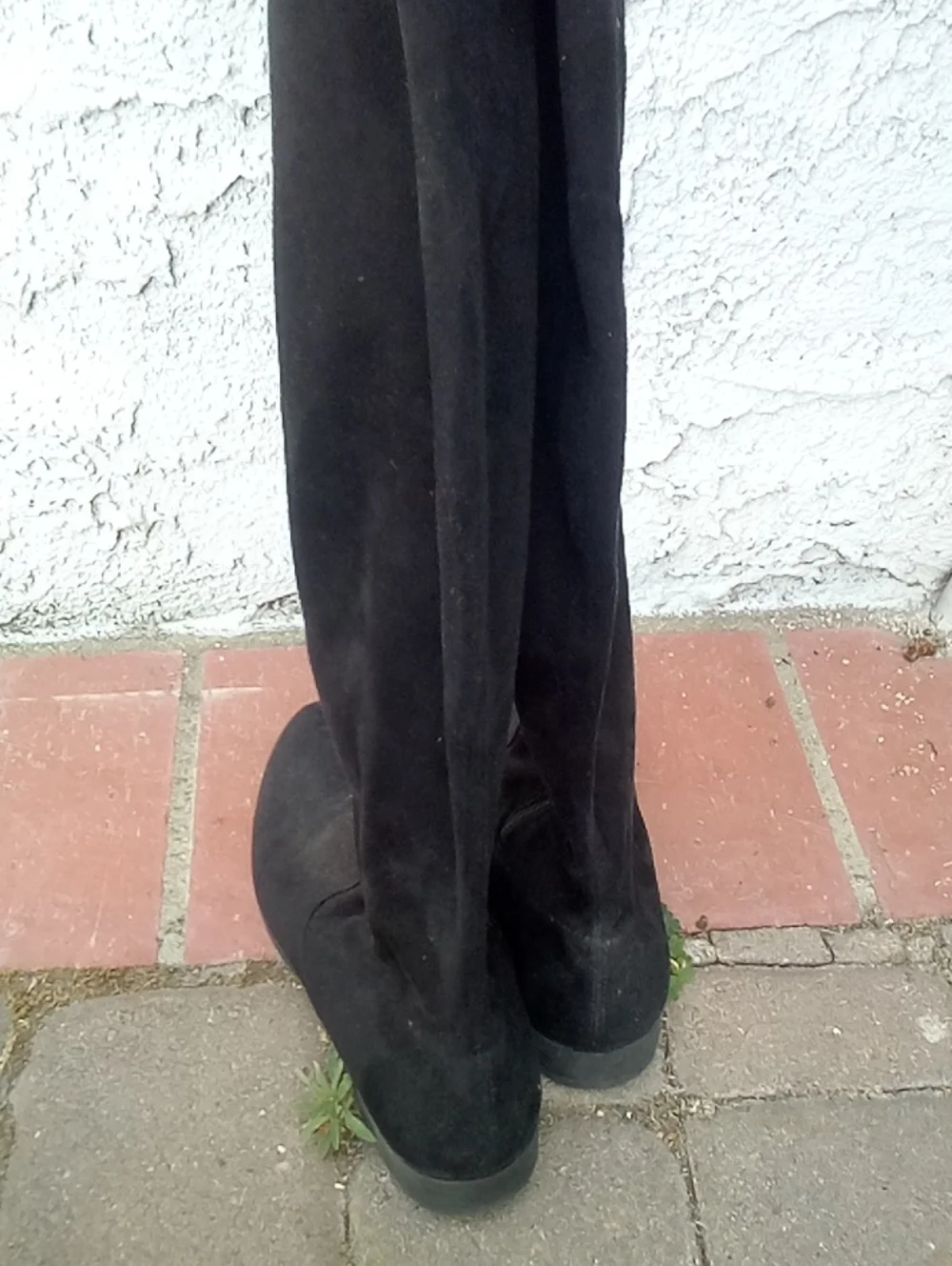 Forever 21 Faux Suede Thigh High Black Boots Size 9
